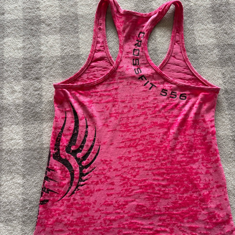 Next Level Apparel Ladies Hot Pink Racerback Tank Top Size Medium Athletic Shirt - Picture 5 of 7